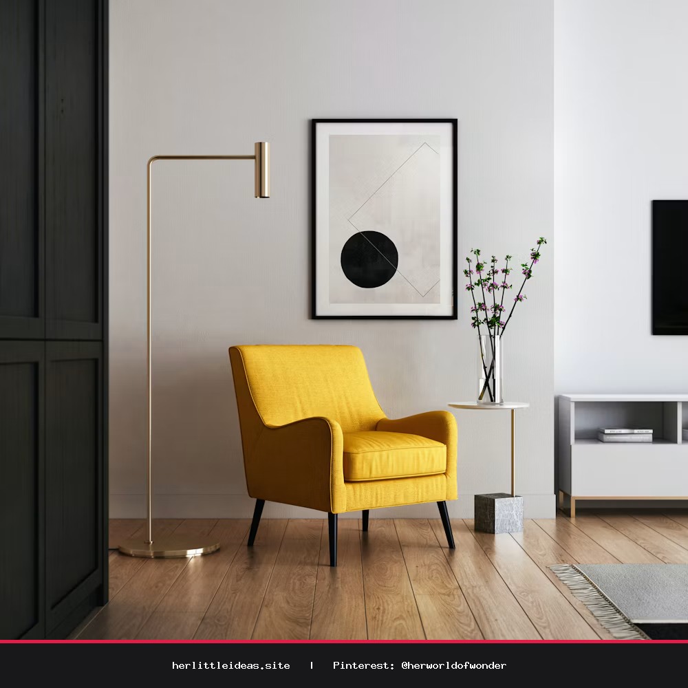 Close-up of minimalist home decor items including a ceramic vase and books on a wooden coffee table.