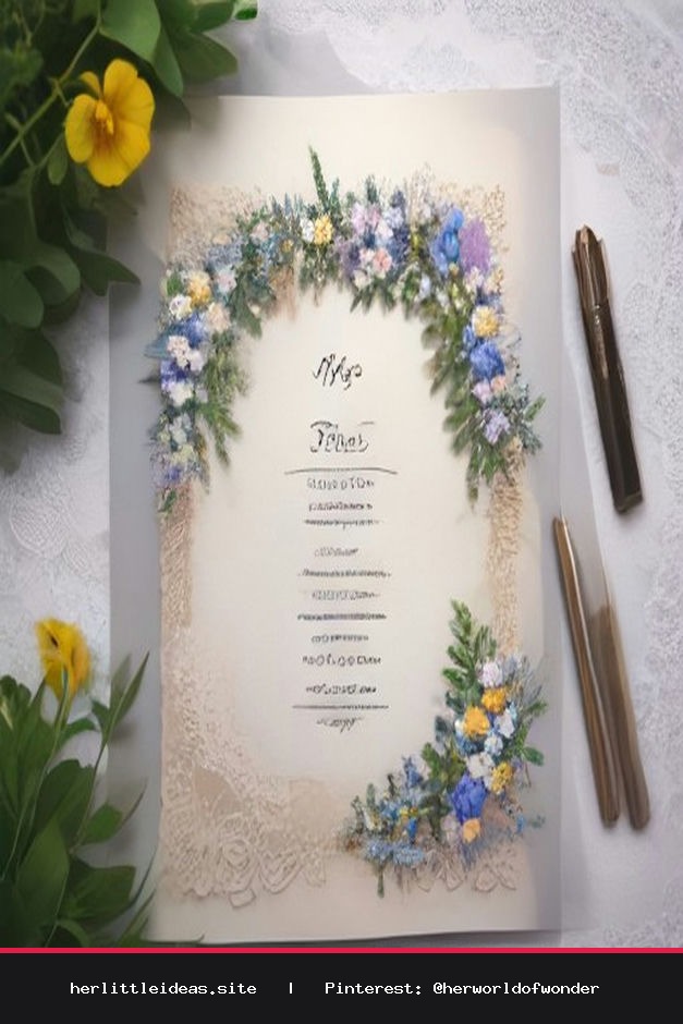 Handcrafted pressed flower bookmarks featuring dried blossoms and raw-edge paper laid next to an open book and linen napkin.